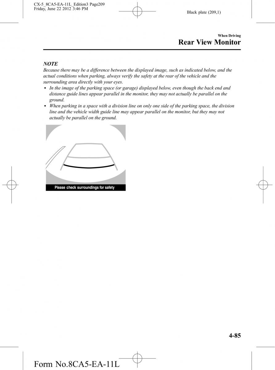 Mazda CX 5 owners manual / page 209