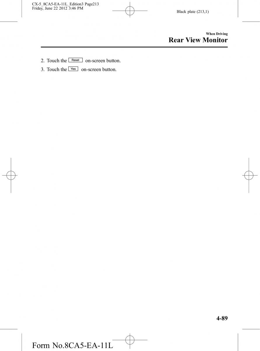 Mazda CX 5 owners manual / page 213