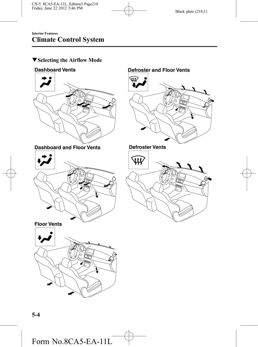 Mazda CX 5 owners manual / page 218