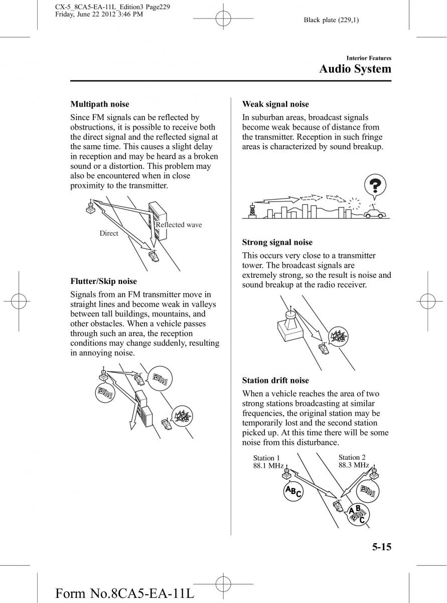 Mazda CX 5 owners manual / page 229