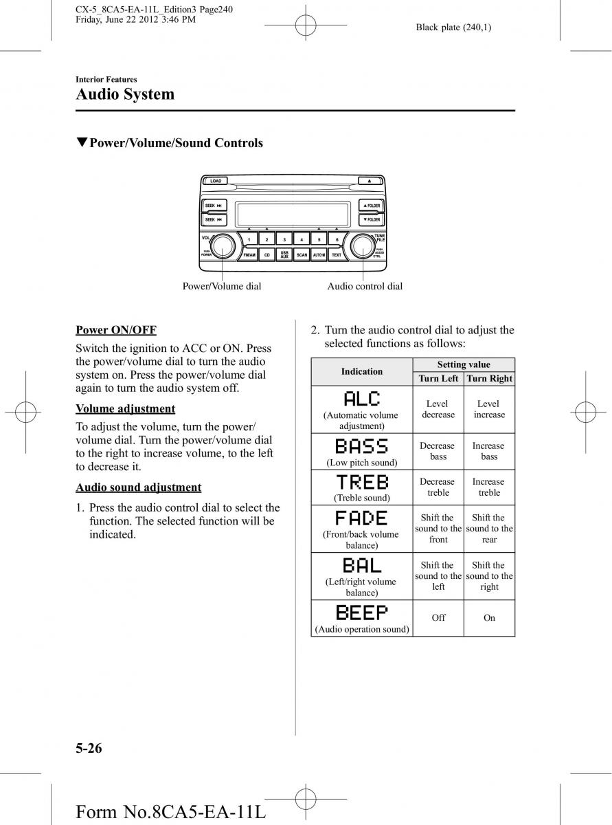 Mazda CX 5 owners manual / page 240