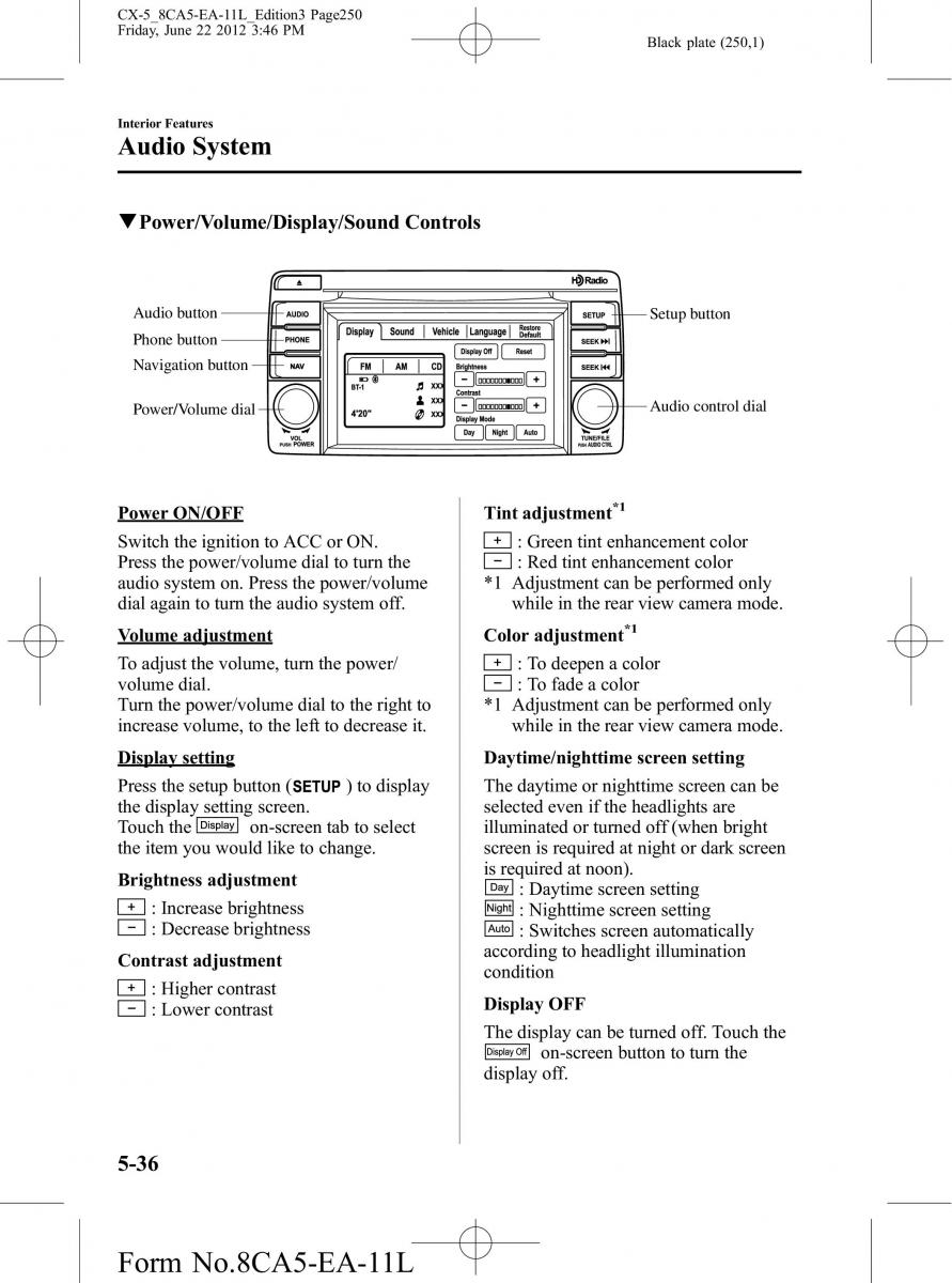 Mazda CX 5 owners manual / page 250