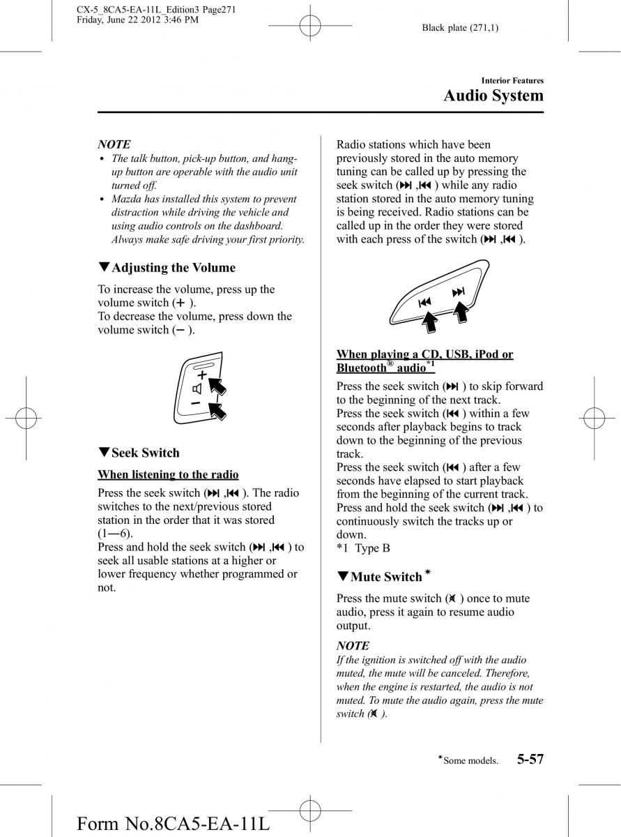 Mazda CX 5 owners manual / page 271