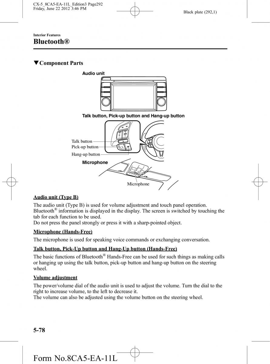 Mazda CX 5 owners manual / page 292