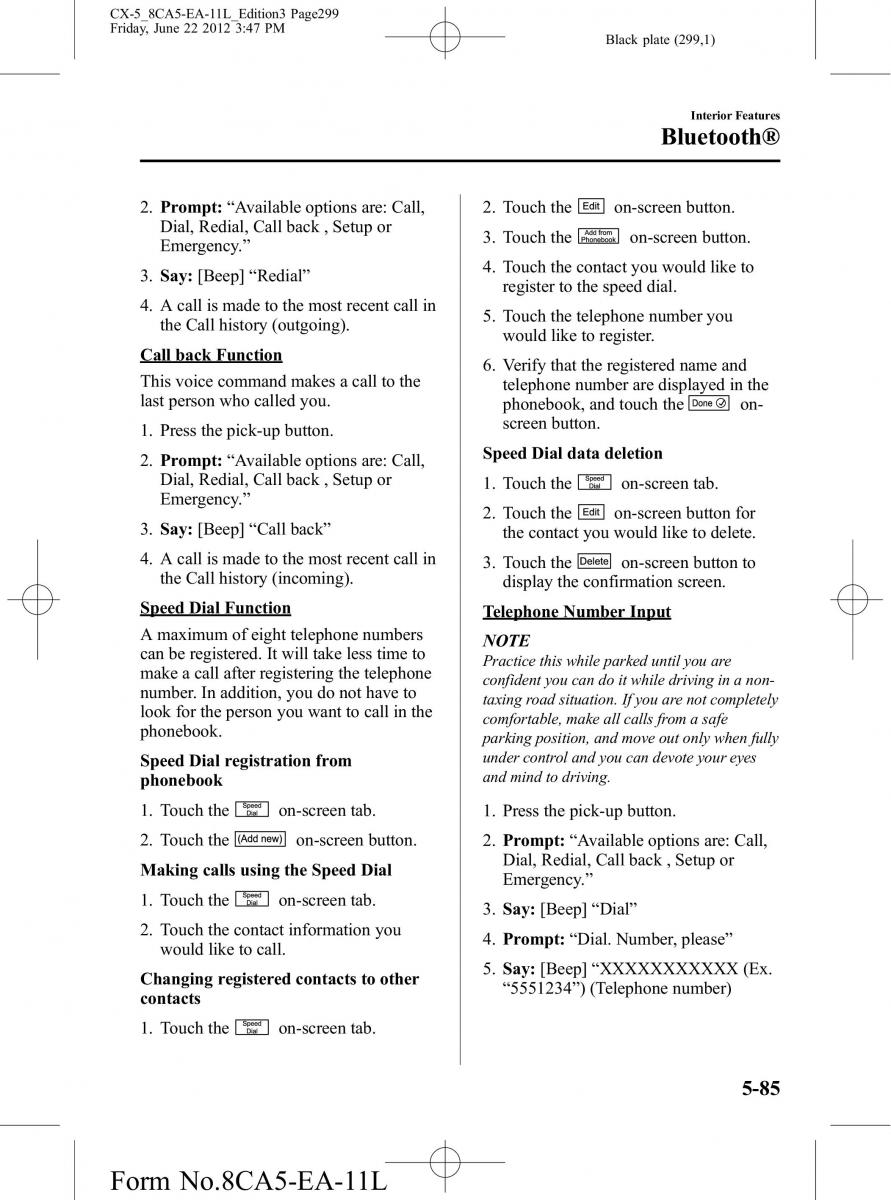 Mazda CX 5 owners manual / page 299