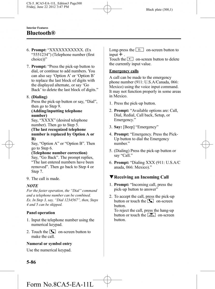 Mazda CX 5 owners manual / page 300