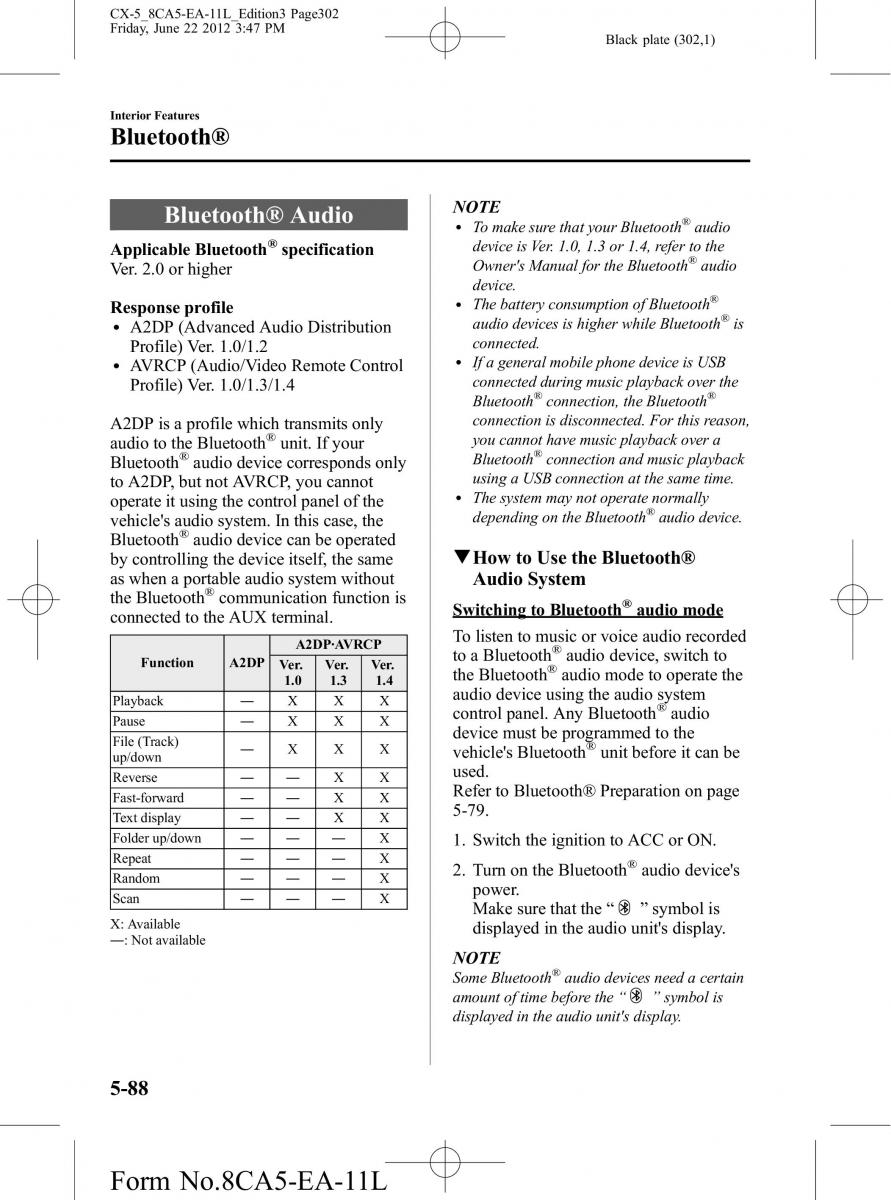 Mazda CX 5 owners manual / page 302