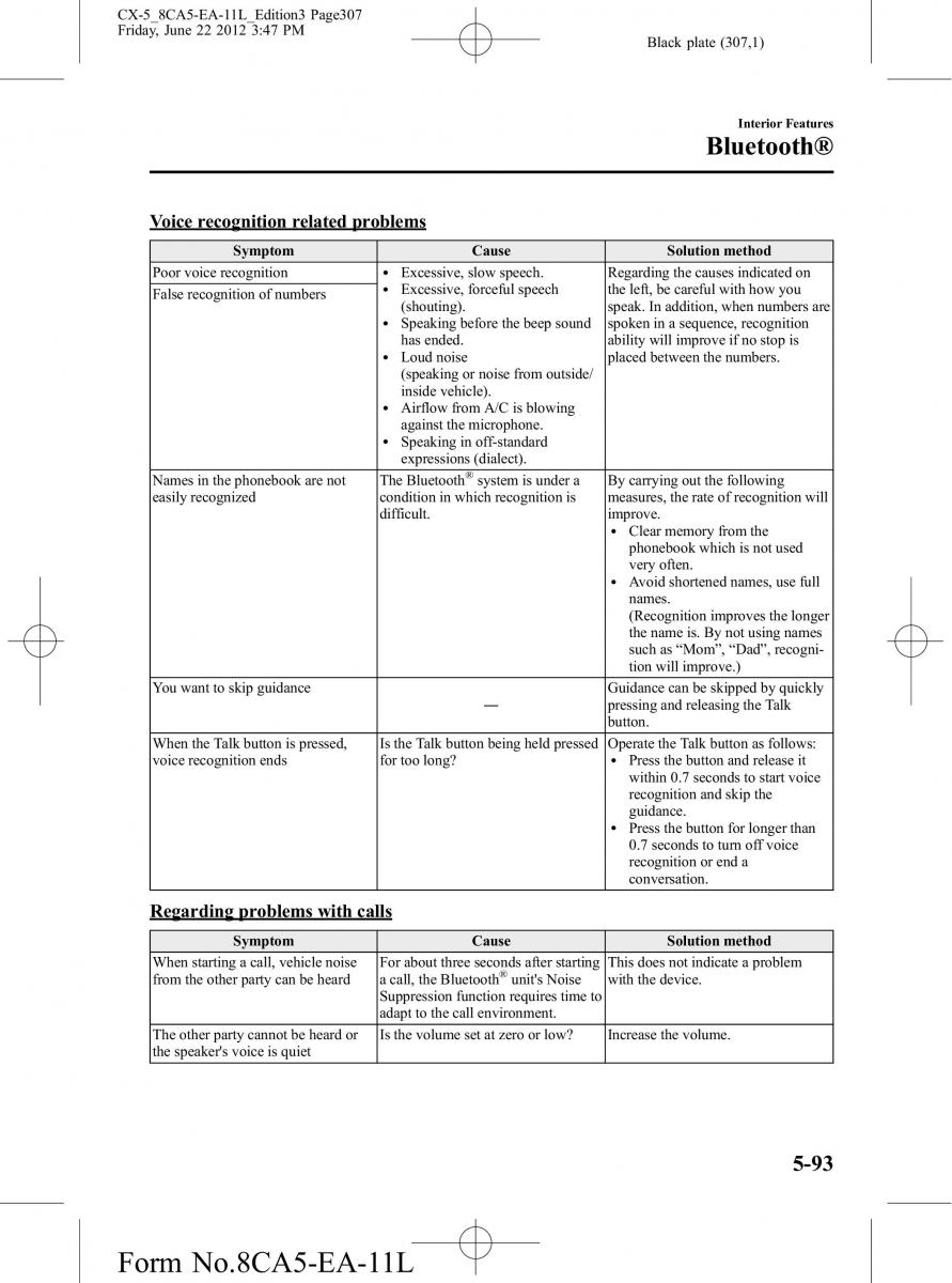 Mazda CX 5 owners manual / page 307