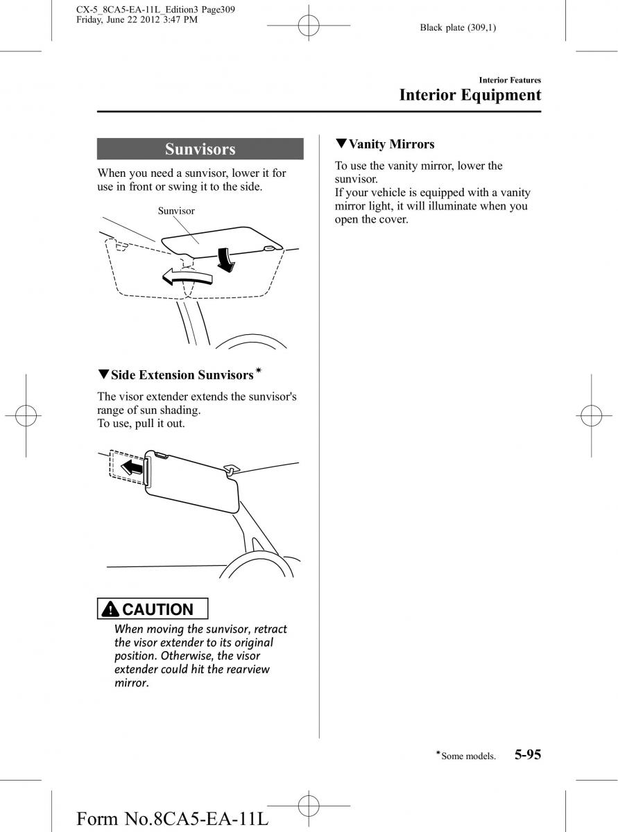 Mazda CX 5 owners manual / page 309