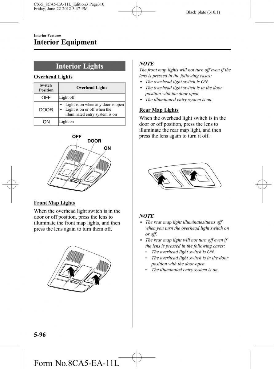 Mazda CX 5 owners manual / page 310