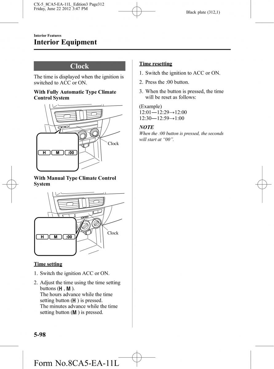 Mazda CX 5 owners manual / page 312