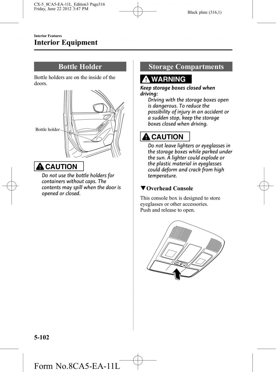 Mazda CX 5 owners manual / page 316