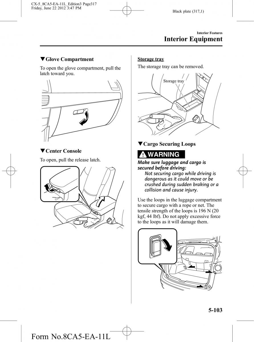 Mazda CX 5 owners manual / page 317