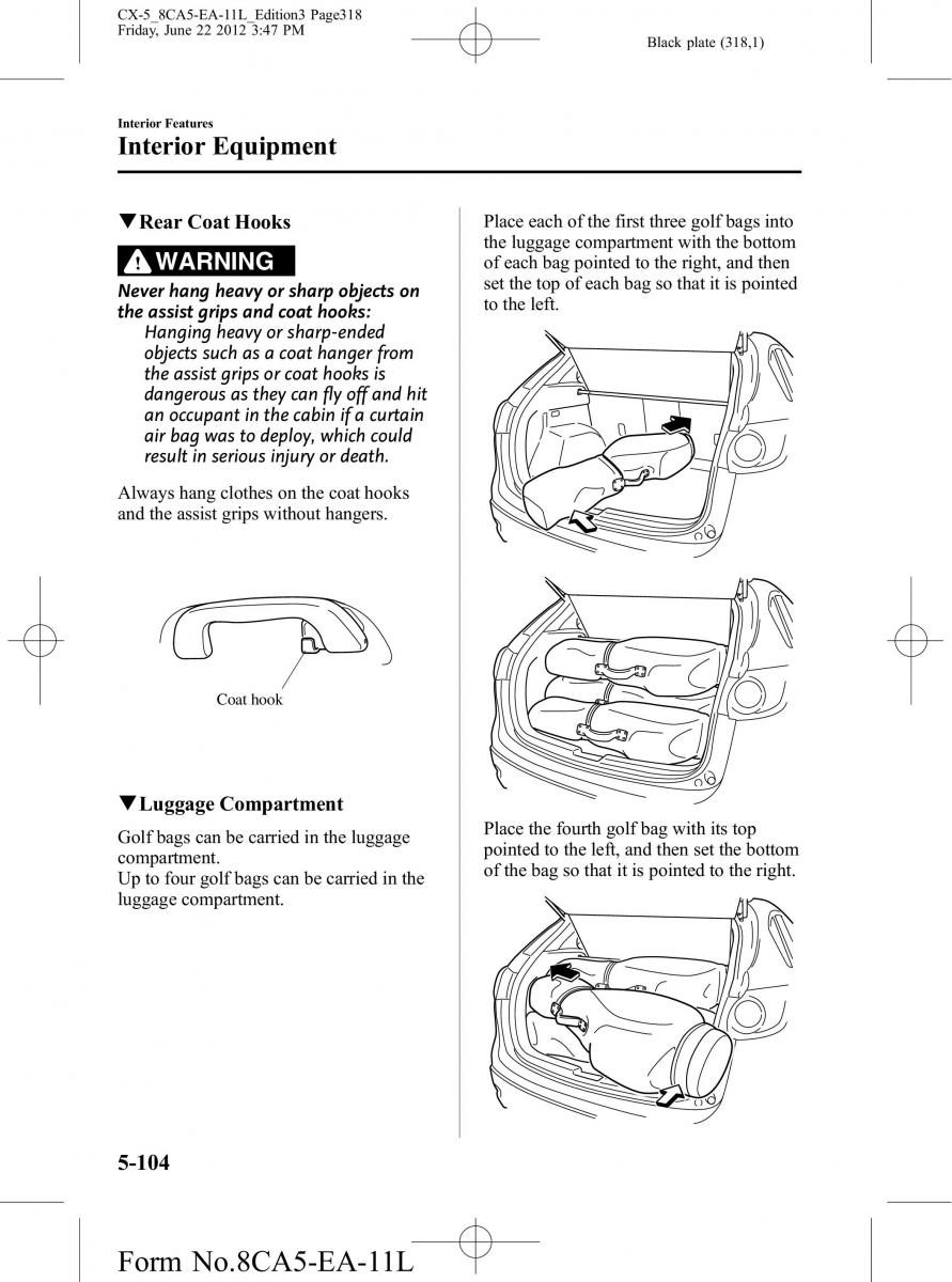 Mazda CX 5 owners manual / page 318