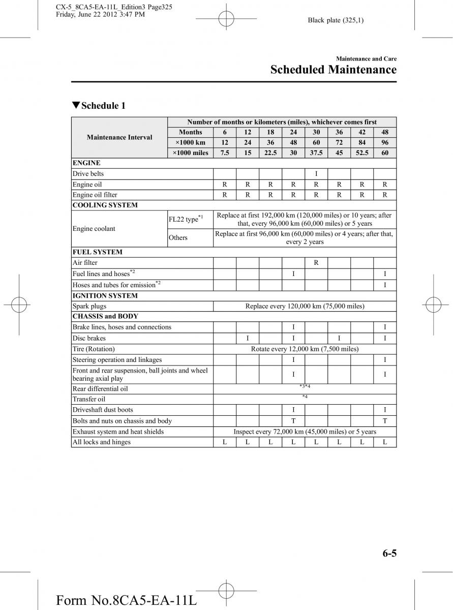 Mazda CX 5 owners manual / page 325