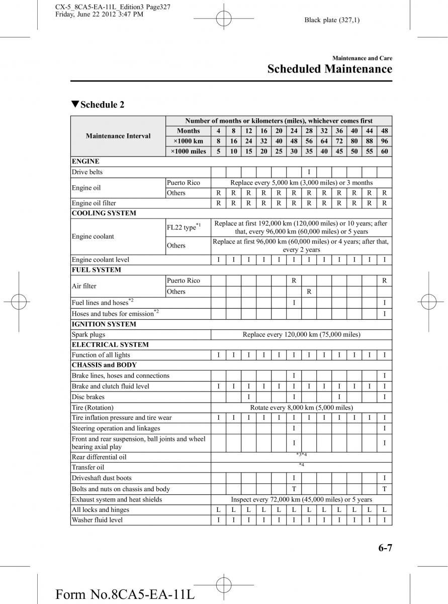 Mazda CX 5 owners manual / page 327