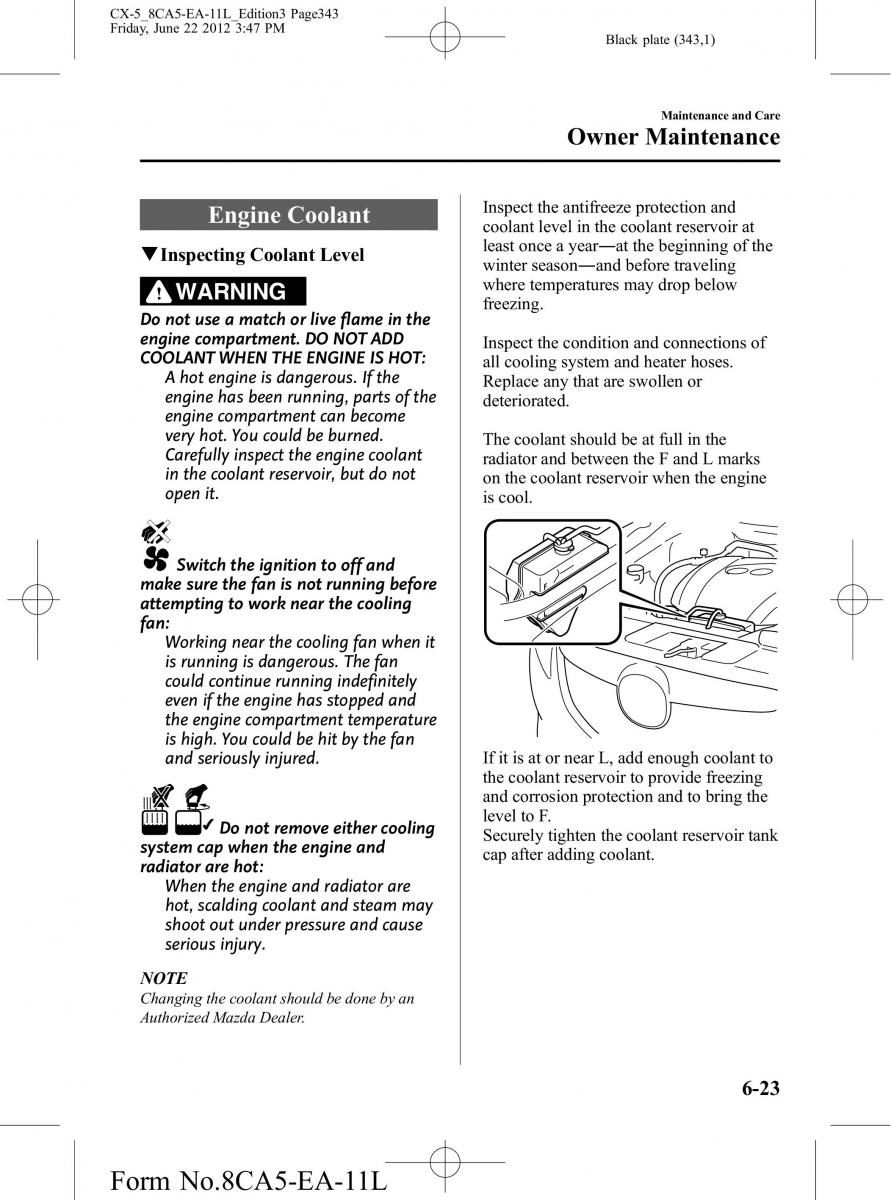 Mazda CX 5 owners manual / page 343