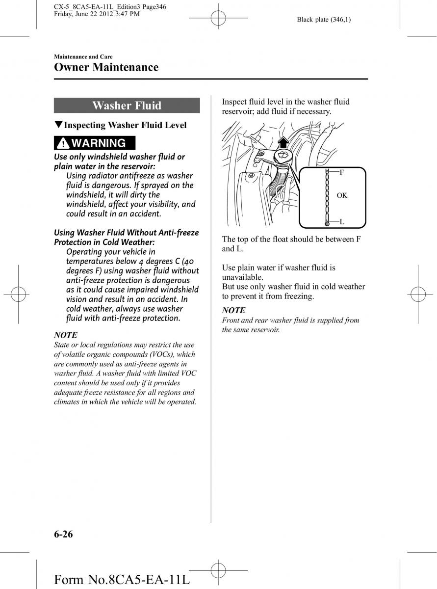 Mazda CX 5 owners manual / page 346