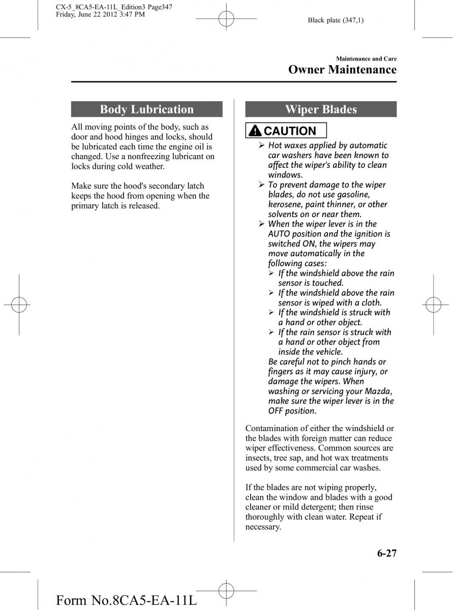 Mazda CX 5 owners manual / page 347