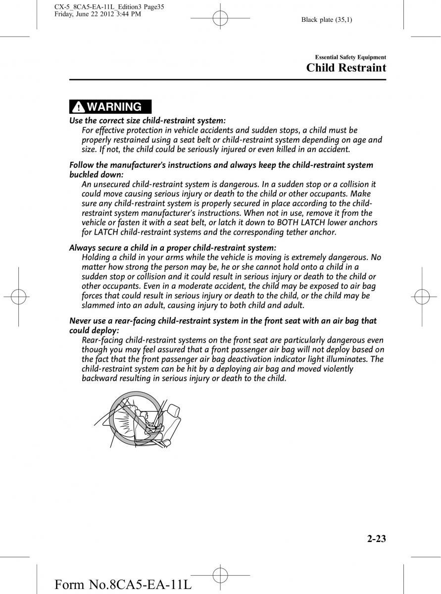 Mazda CX 5 owners manual / page 35