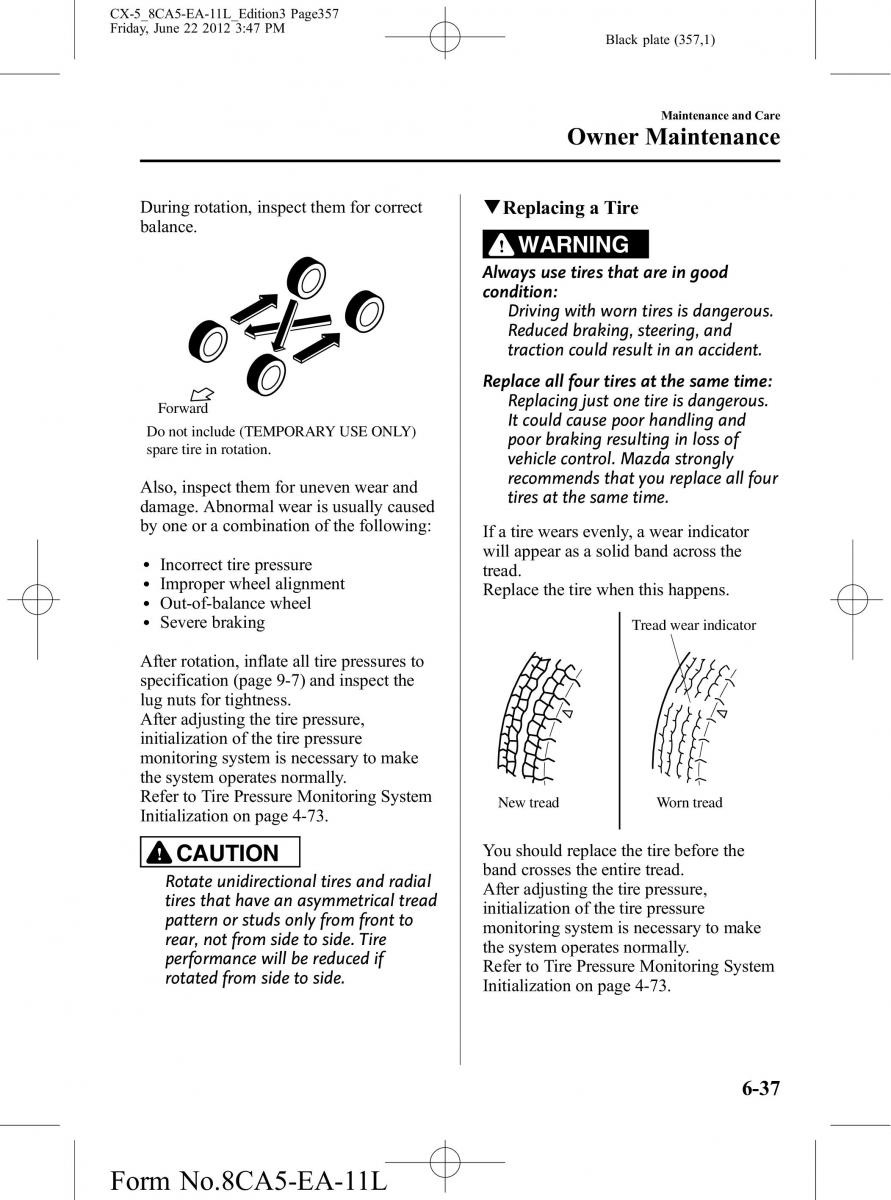 Mazda CX 5 owners manual / page 357