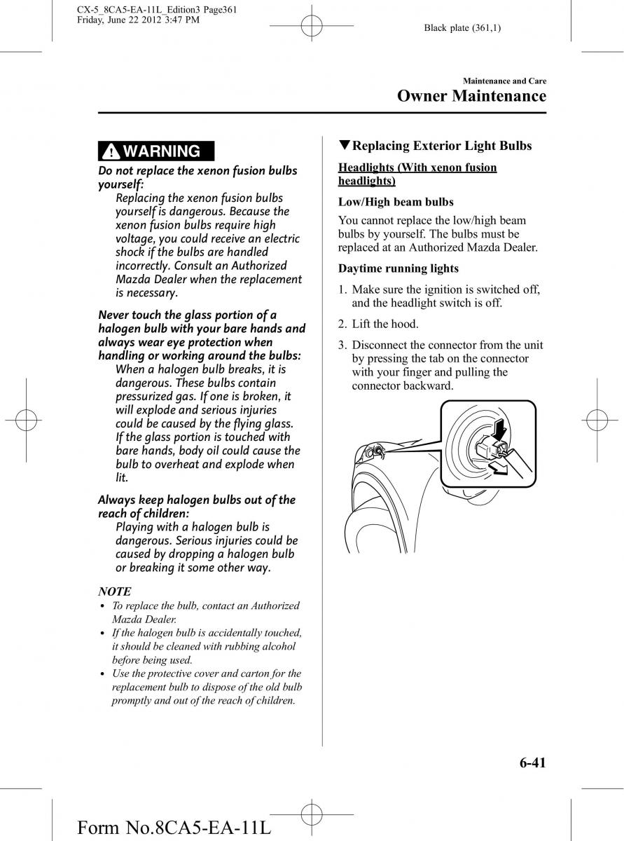 Mazda CX 5 owners manual / page 361