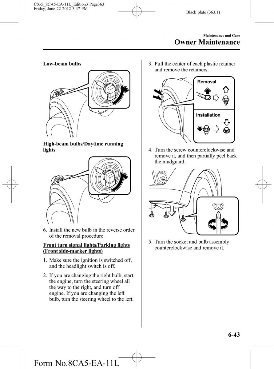 Mazda CX 5 owners manual / page 363