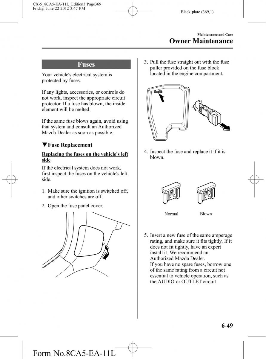 Mazda CX 5 owners manual / page 369