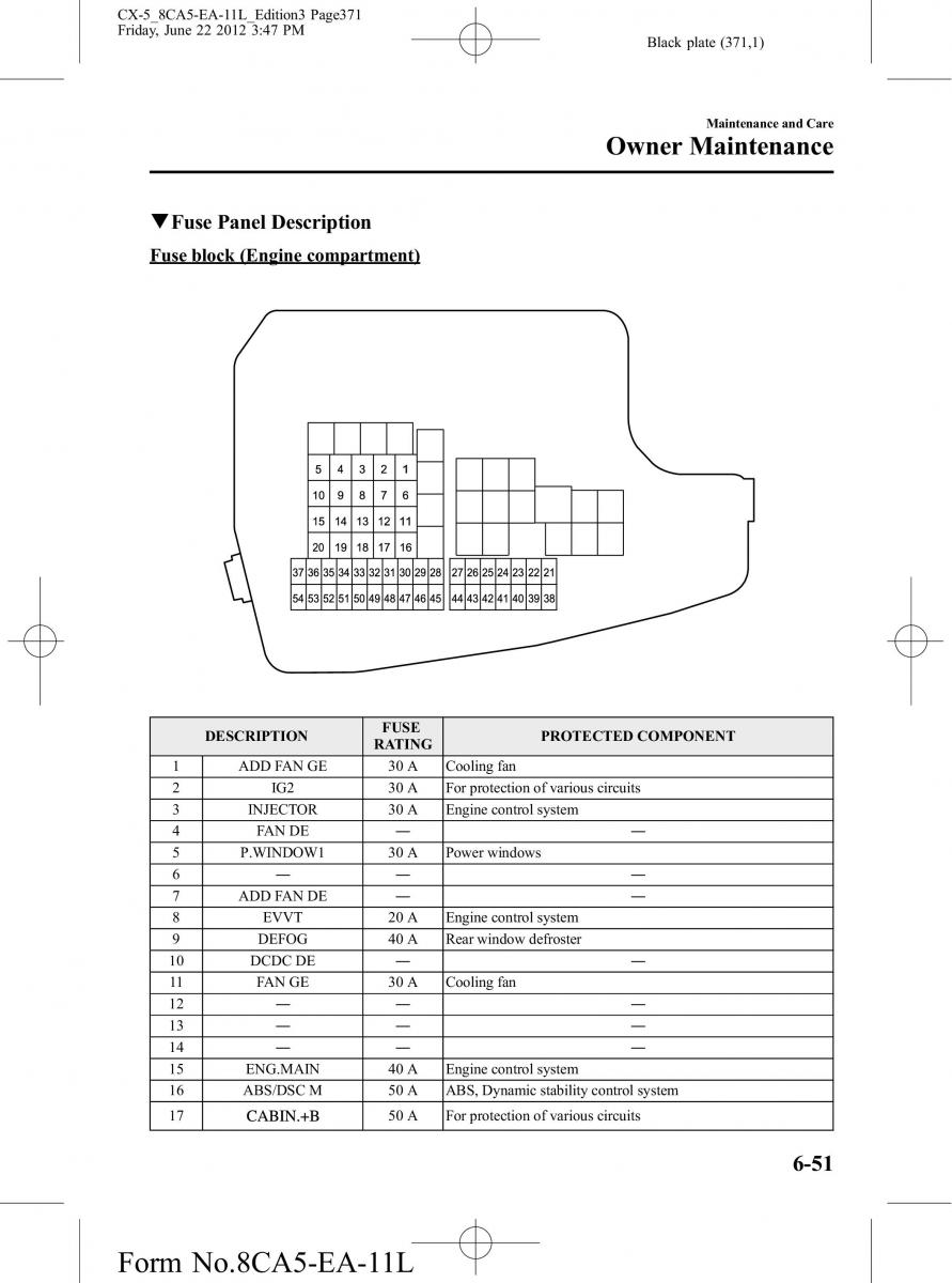 Mazda CX 5 owners manual / page 371