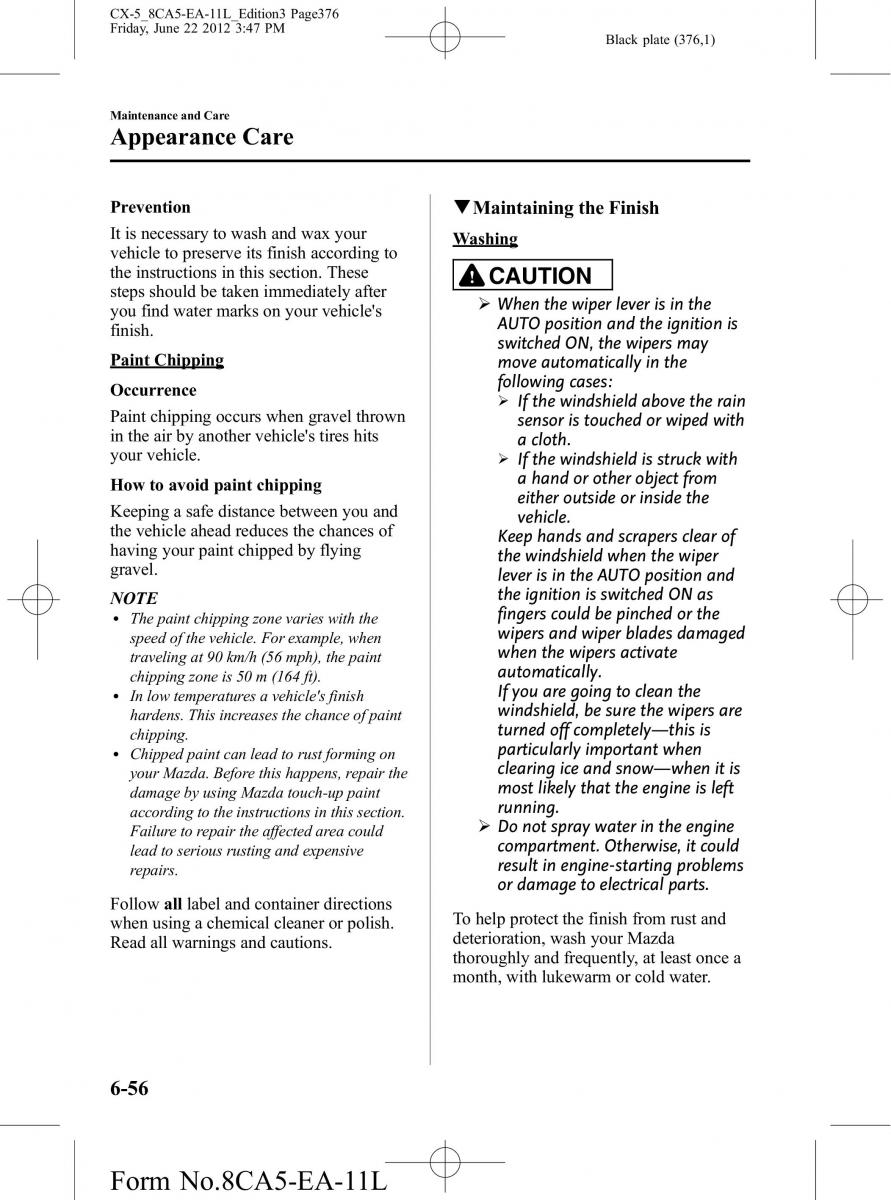 Mazda CX 5 owners manual / page 376