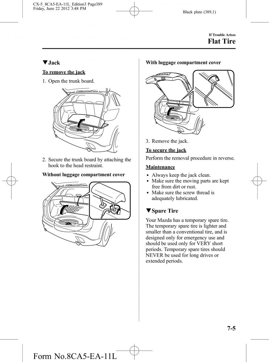 Mazda CX 5 owners manual / page 389