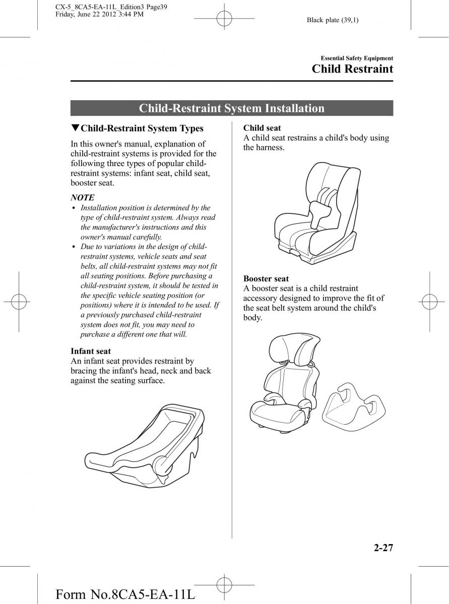 Mazda CX 5 owners manual / page 39