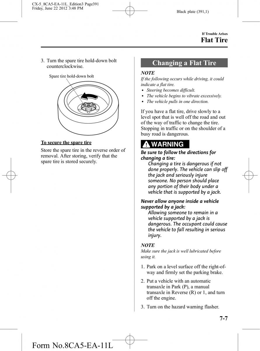 Mazda CX 5 owners manual / page 391