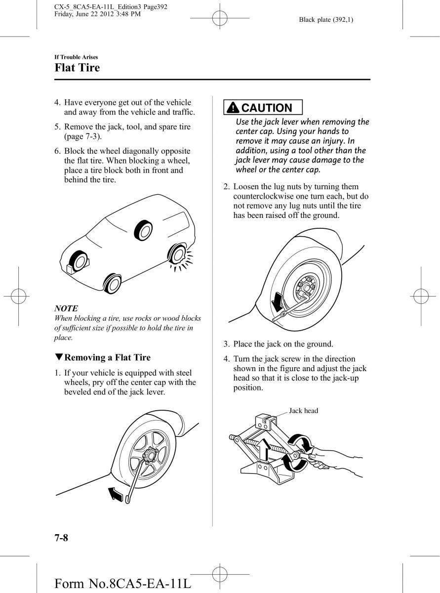 Mazda CX 5 owners manual / page 392