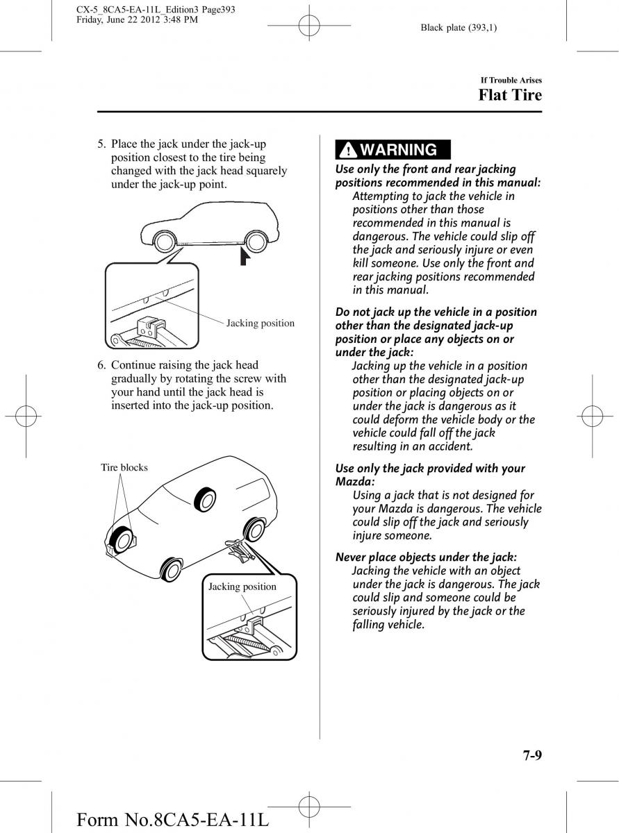 Mazda CX 5 owners manual / page 393