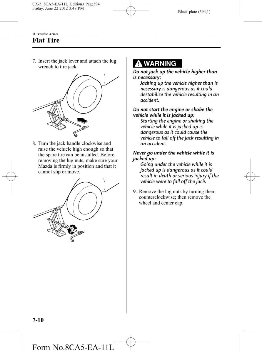 Mazda CX 5 owners manual / page 394