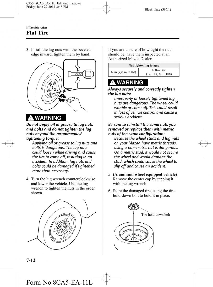 Mazda CX 5 owners manual / page 396