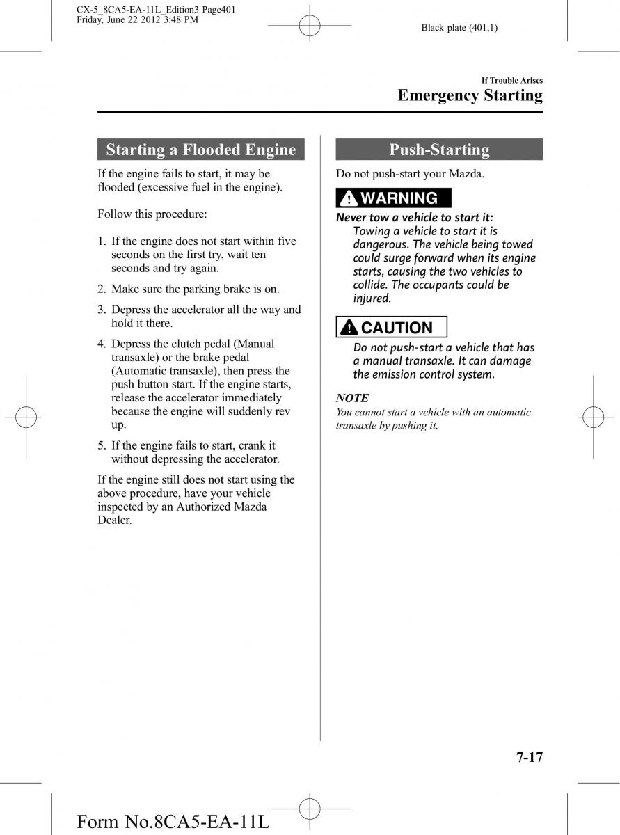 Mazda CX 5 owners manual / page 401