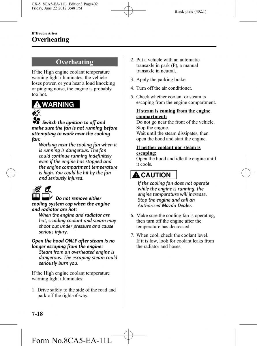 Mazda CX 5 owners manual / page 402