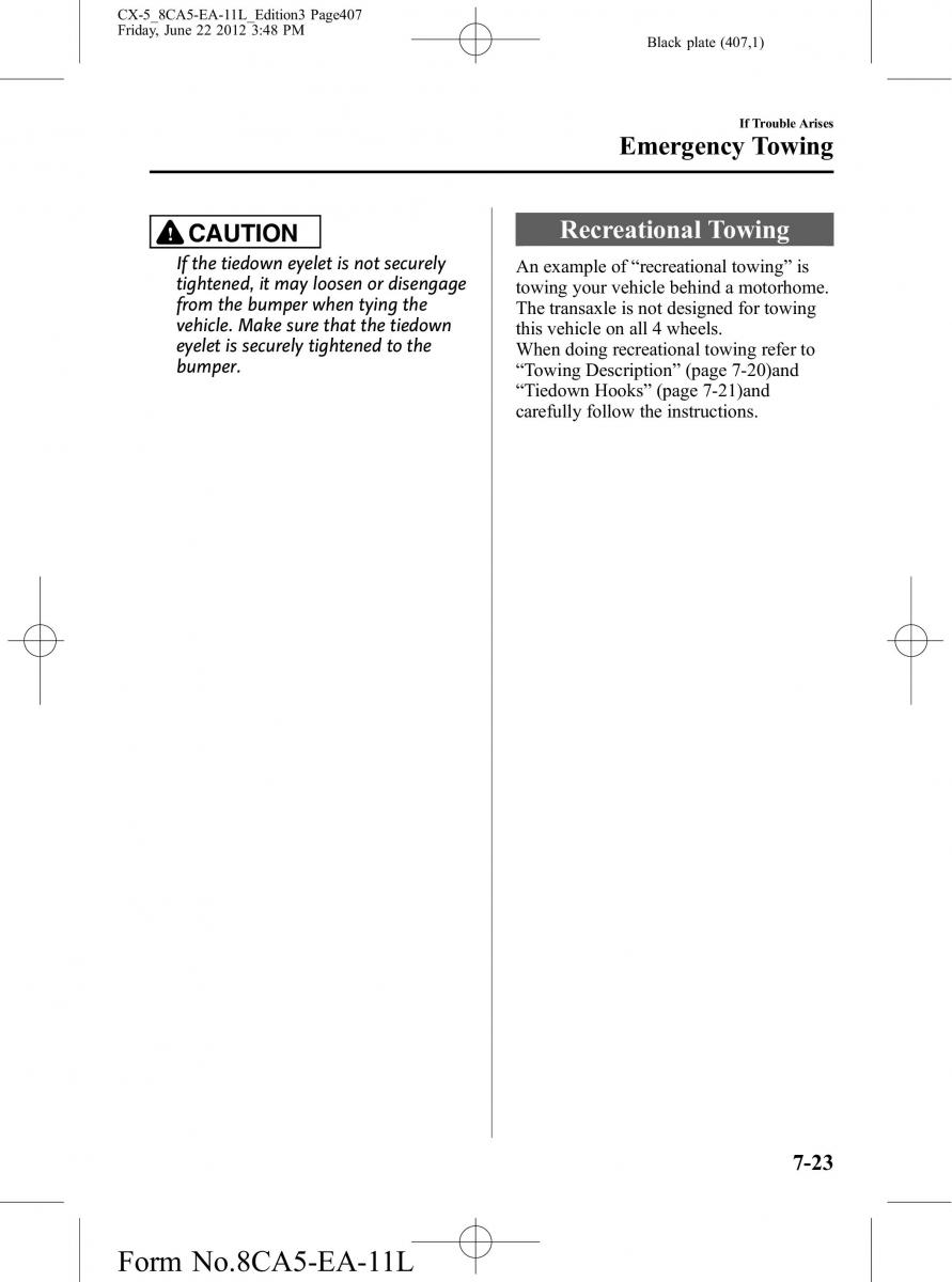 Mazda CX 5 owners manual / page 407