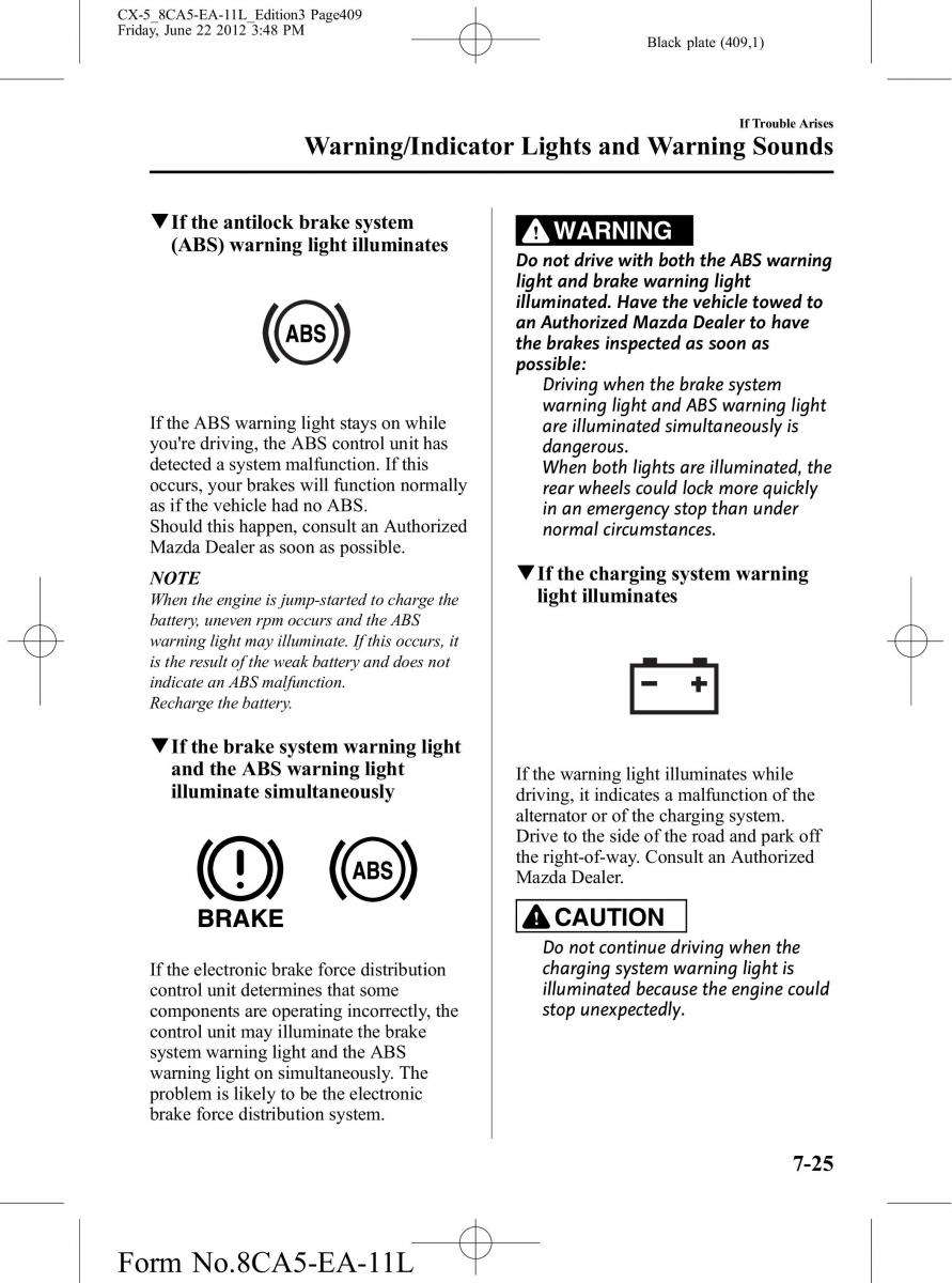 Mazda CX 5 owners manual / page 409