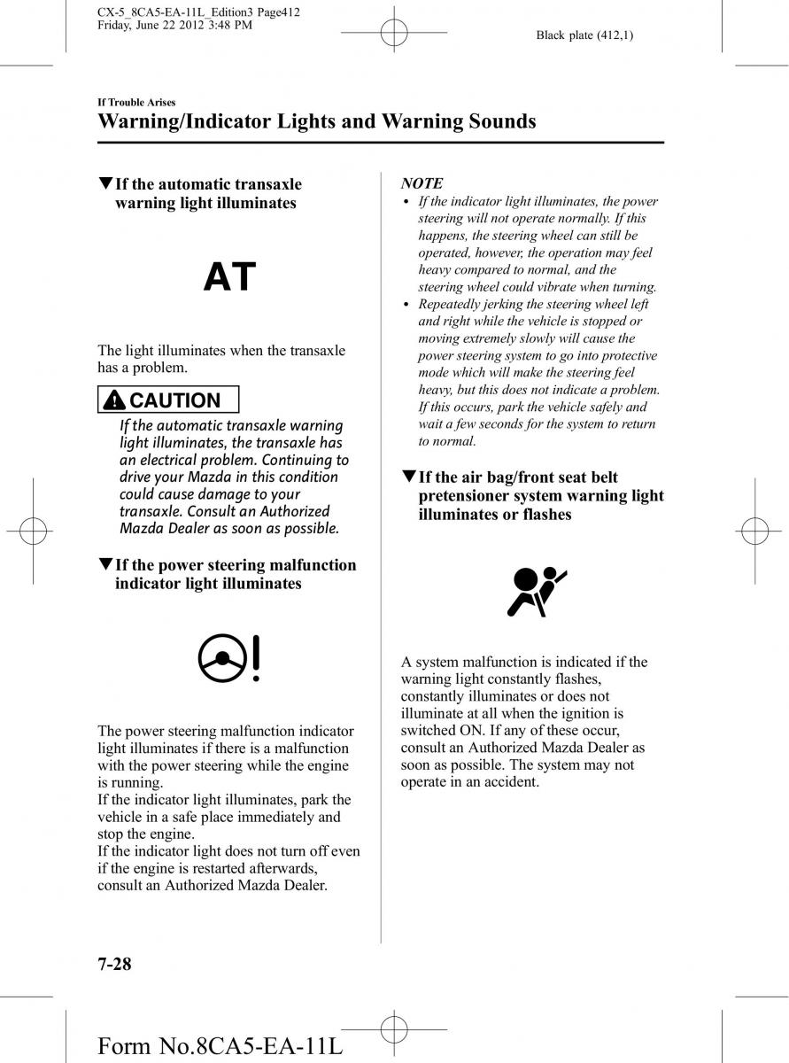 Mazda CX 5 owners manual / page 412