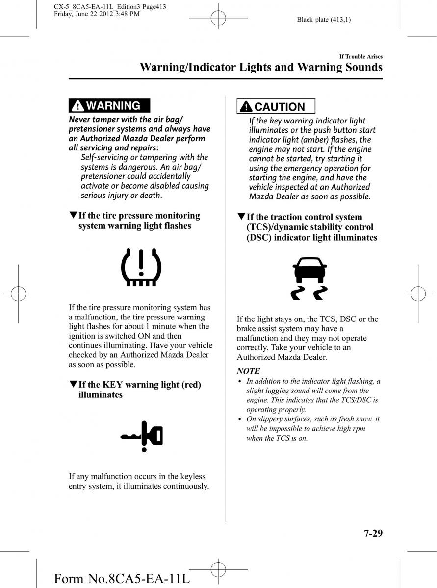 Mazda CX 5 owners manual / page 413