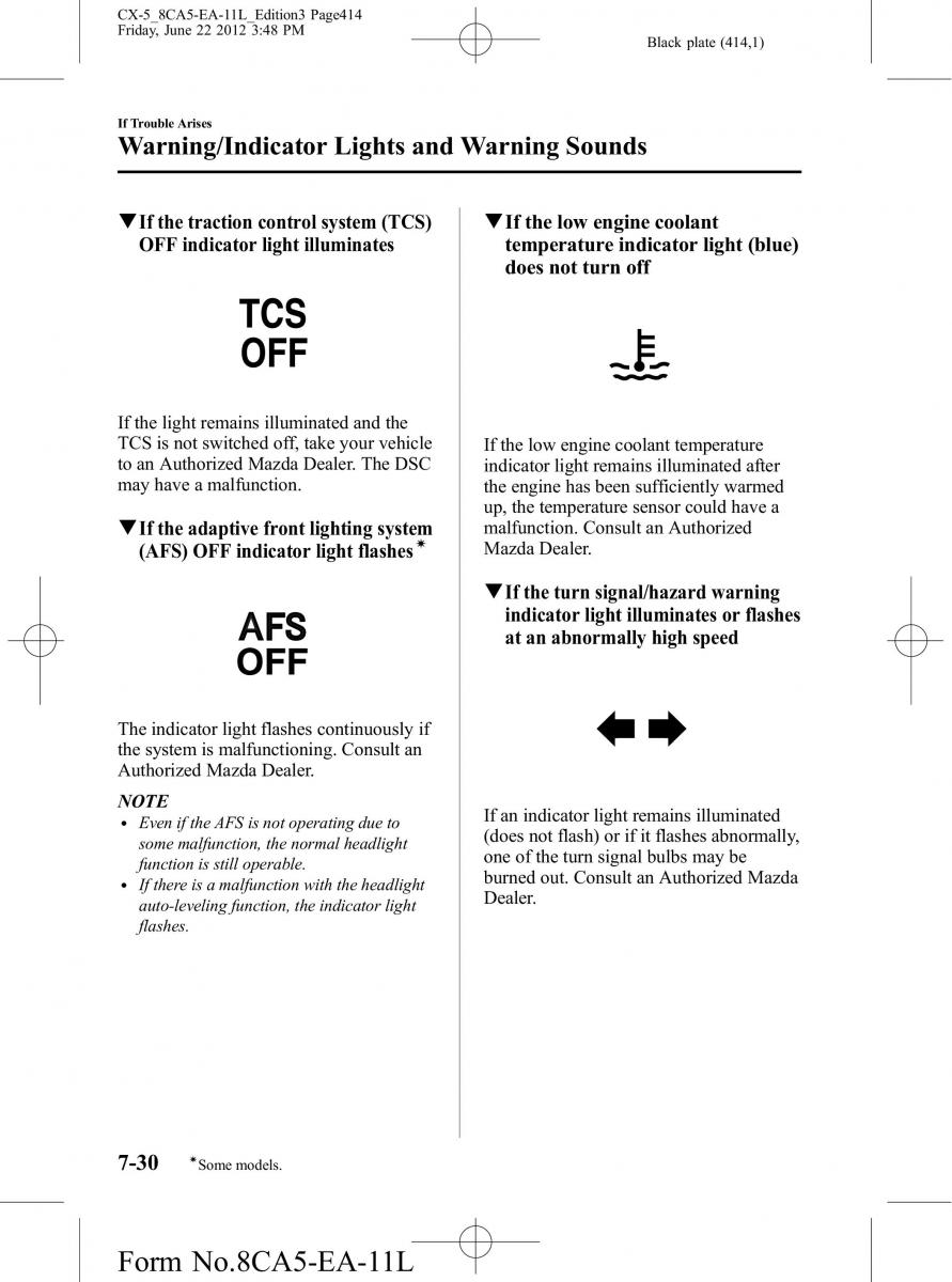 Mazda CX 5 owners manual / page 414