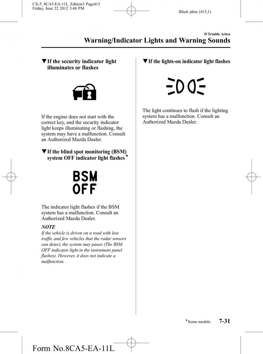 Mazda CX 5 owners manual / page 415