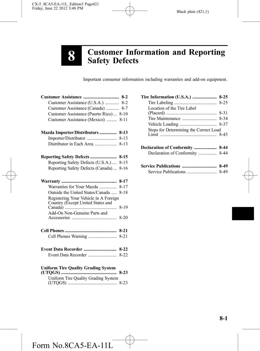 Mazda CX 5 owners manual / page 421