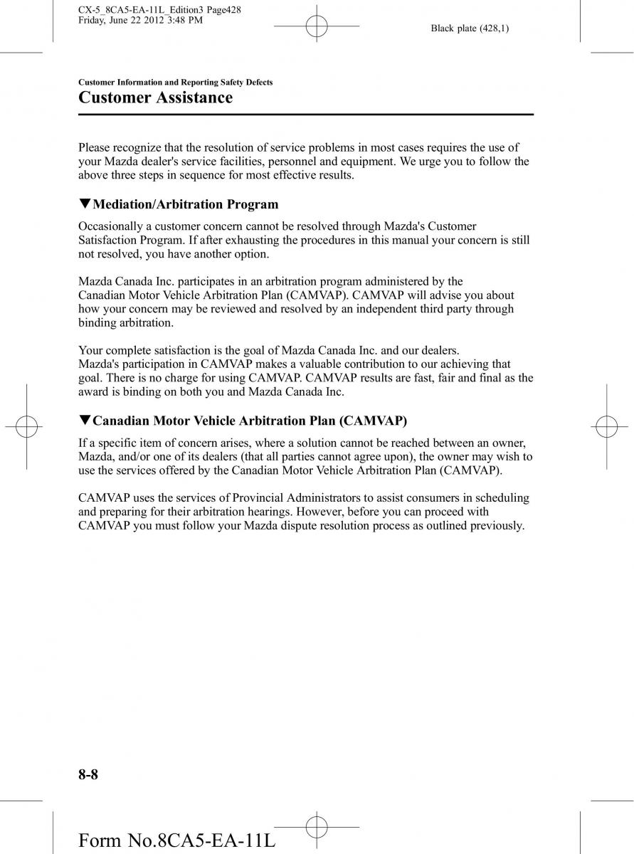 Mazda CX 5 owners manual / page 428