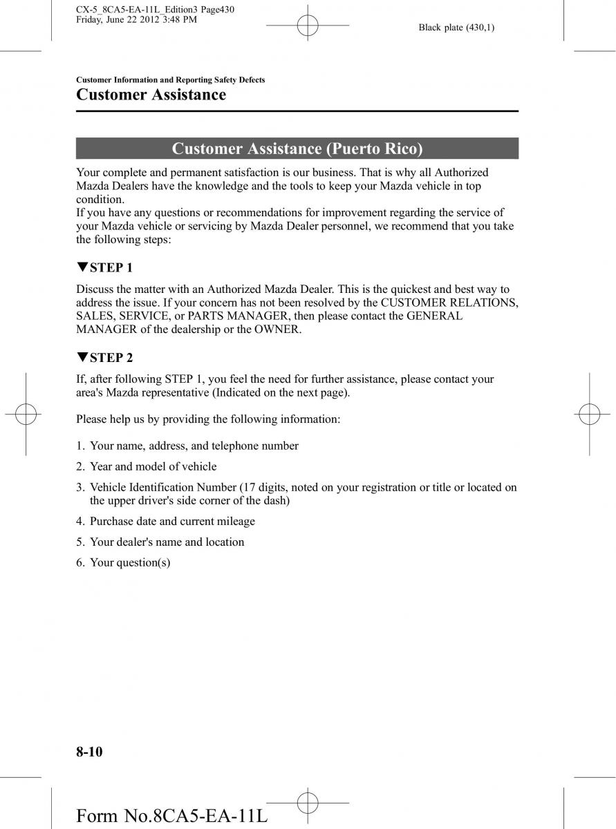 Mazda CX 5 owners manual / page 430