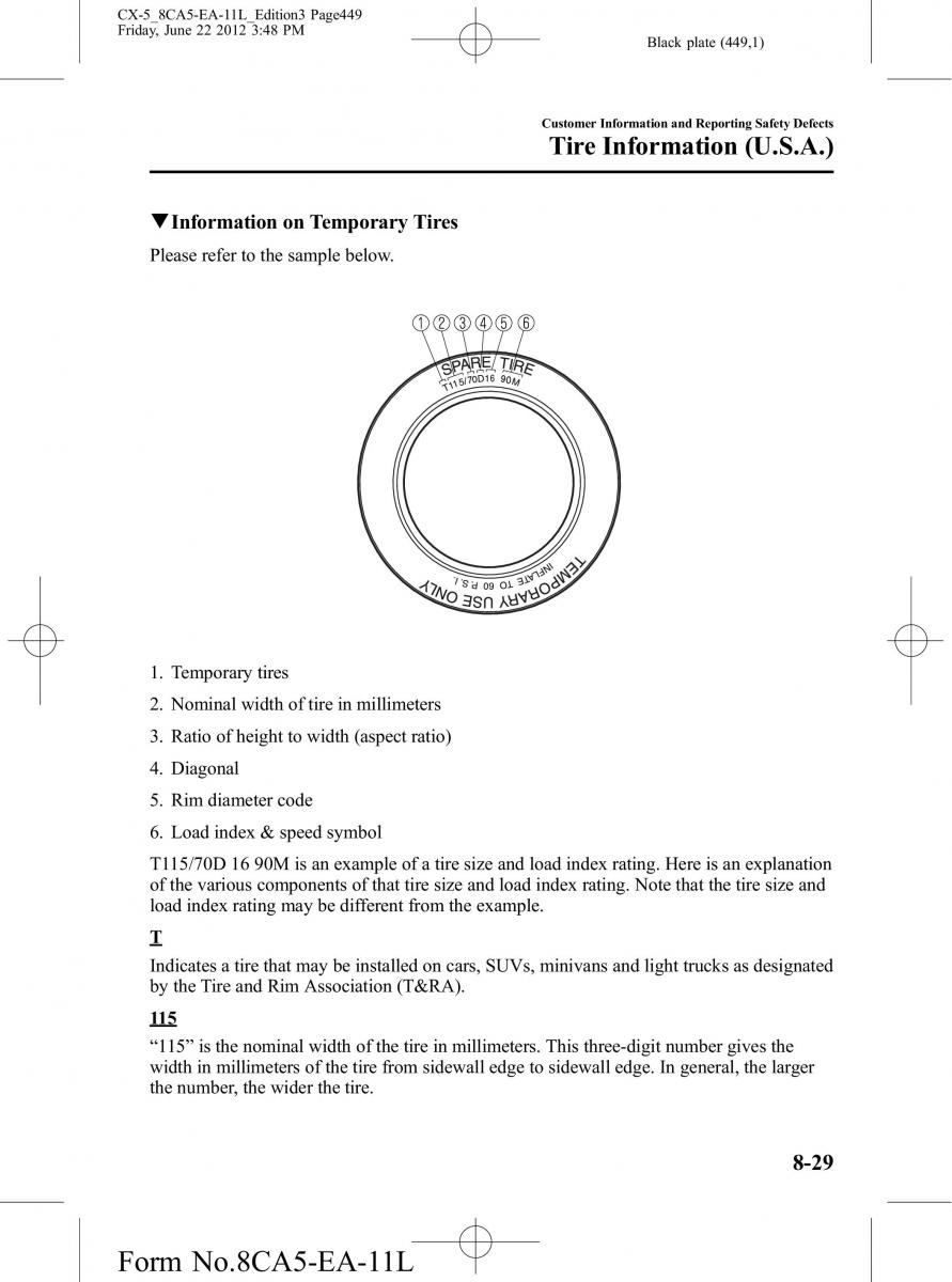 Mazda CX 5 owners manual / page 449