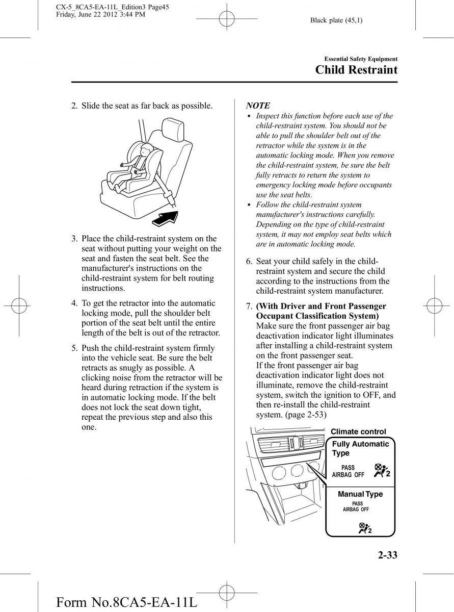 Mazda CX 5 owners manual / page 45